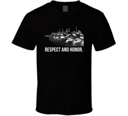 300 Spartan Soldiers Respect And Honor Favorite Movie Quotes T Shirt