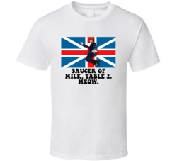Austin Powers British Flag Saucer Of Milk Table 2 Favorite Movie Quote