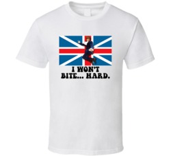 Austin Powers British Flag I Wont Bite Hard Favorite Movie Quotes T Sh