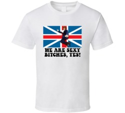 Austin Powers British Flag We Are Sexy Bitches Favorite Movie Quotes T