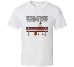 Forrest Gump Bus Bench Youre In The Army Now Favorite Movie Quotes T S