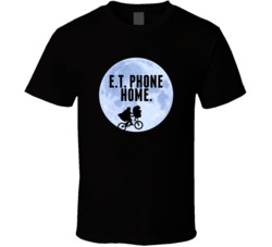 E T Bike Moon Silhouette E T Phone Home Favorite Movie Quotes T Shirt