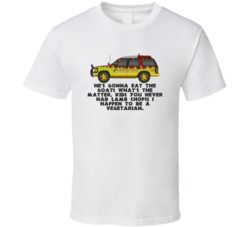 Jurassic Park Ford Explorer Hes Gonna Eat The Goat Movie Quotes T Shir