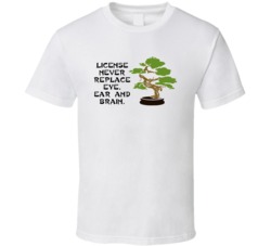 Karate Kid Bonsai Tree License Never Replace Eye Ear And Brain Movie Q