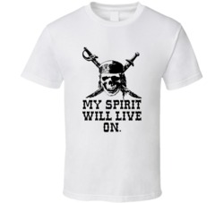 Pirates Of The Caribbean Skull And Swords My Spirit Will Live On Movie