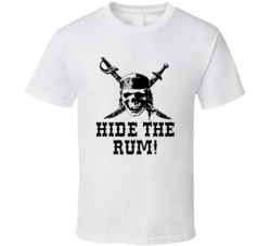 Pirates Of The Caribbean Skull And Swords Hide The Rum Movie Quotes T 