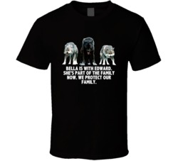 Twilight Wolf Pack Shes Part Of The Family Now Movie Quotes T Shirt