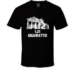 Back To The Future Marty And Clock Tower 121 Gigawatts Movie Quotes T 