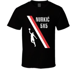 Jusuf Nurkic 5 X 5 Performance Portland Basketball Fan T Shirt