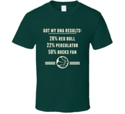 Got My Dna Results 50 Percent Milwaukee Basketball Fan T Shirt