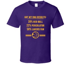 Got My Dna Results 50 Percent Los Angeles L Basketball Fan T Shirt