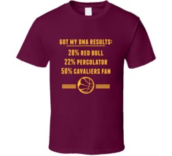Got My Dna Results 50 Percent Cleveland Basketball Fan T Shirt