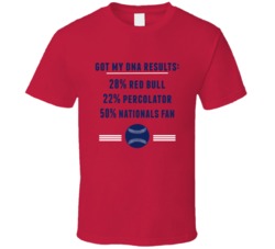 Got My Dna Results 50 Percent Washington Baseball Fan T Shirt