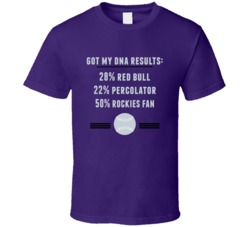 Got My Dna Results 50 Percent Colorado Baseball Fan T Shirt