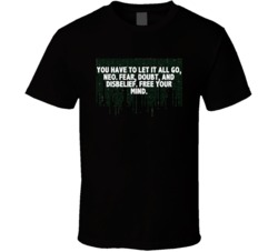 The Matrix Falling Code Free Your Mind Favorite Movie Quotes T Shirt