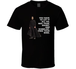 The Matrix Neo Free Your Mind Favorite Movie Quotes T Shirt