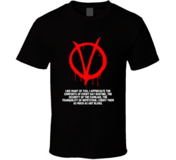 V For Vendetta Symbol I Appreciate The Comforts Of Every Day Routine F