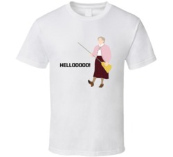 Mrs Doubtfire Broom Guitar Hellooooo Favorite Movie Quotes T Shirt