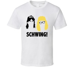 Waynes World Rock Band Hair Schwing Favorite Movie Quotes T Shirt