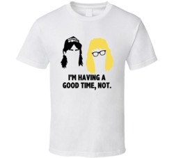 Waynes World Rock Band Hair Im Having A Good Time Not Favorite Movie Q