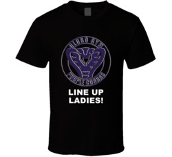 Dodgeball Purple Cobras Line Up Ladies Favorite Movie Quotes T Shirt