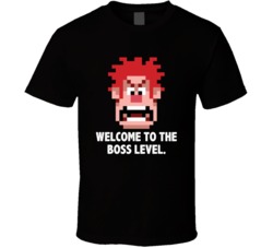 Wreck It Ralph Pixelated Head Welcome To The Boss Level Favorite Movie