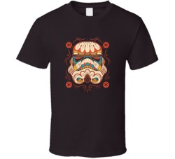 Sugar Skull Trooper Funny Star Wars Mardi Gras Style Movie Fan T Shirt