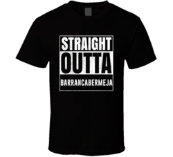 Straight Outta Barrancabermeja Colombia City Grunge Parody Cool T Shir