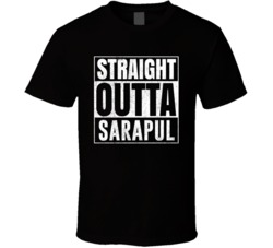 Straight Outta Sarapul Russia City Grunge Parody Cool T Shirt