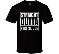Straight Outta Port St Joe Florida City Grunge Parody Cool T Shirt