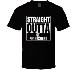 Straight Outta St Petersburg Florida City Grunge Parody Cool T Shirt