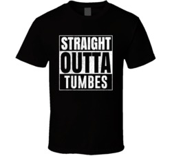 Straight Outta Tumbes Ecuador City Grunge Parody Cool T Shirt