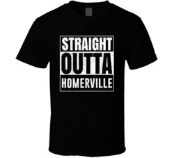 Straight Outta Homerville Georgia City Grunge Parody Cool T Shirt