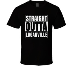 Straight Outta Loganville Georgia City Grunge Parody Cool T Shirt
