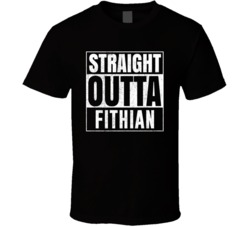 Straight Outta Fithian Illinois City Grunge Parody Cool T Shirt