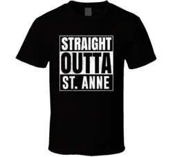 Straight Outta St Anne Illinois City Grunge Parody Cool T Shirt