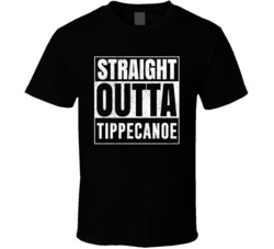 Straight Outta Tippecanoe Indiana City Grunge Parody Cool T Shirt