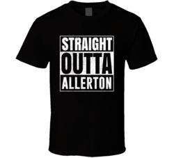 Straight Outta Allerton Iowa City Grunge Parody Cool T Shirt