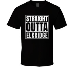 Straight Outta Elkridge Maryland City Grunge Parody Cool T Shirt
