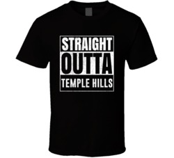 Straight Outta Temple Hills Maryland City Grunge Parody Cool T Shirt