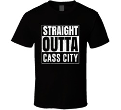 Straight Outta Cass City Michigan City Grunge Parody Cool T Shirt