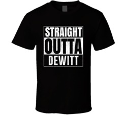 Straight Outta Dewitt Michigan City Grunge Parody Cool T Shirt
