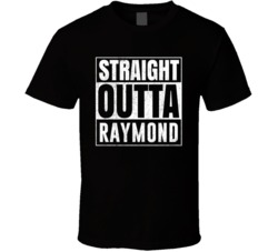 Straight Outta Raymond Mississippi City Grunge Parody Cool T Shirt