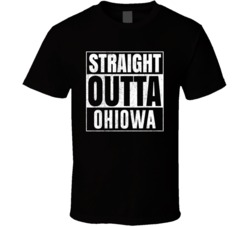 Straight Outta Ohiowa Nebraska City Grunge Parody Cool T Shirt