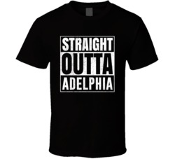 Straight Outta Adelphia New Jersey City Grunge Parody Cool T Shirt