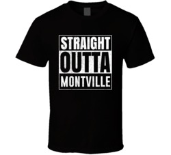 Straight Outta Montville New Jersey City Grunge Parody Cool T Shirt
