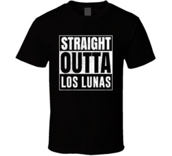 Straight Outta Los Lunas New Mexico City Grunge Parody Cool T Shirt