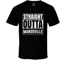 Straight Outta Manorville New York City Grunge Parody Cool T Shirt