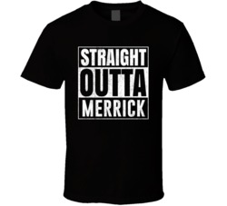 Straight Outta Merrick New York City Grunge Parody Cool T Shirt