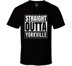 Straight Outta Yorkville New York City Grunge Parody Cool T Shirt